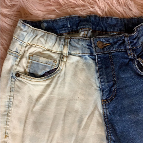 White and blue jeans. Made by me
